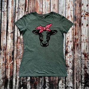 Green Cow Graphic Tee